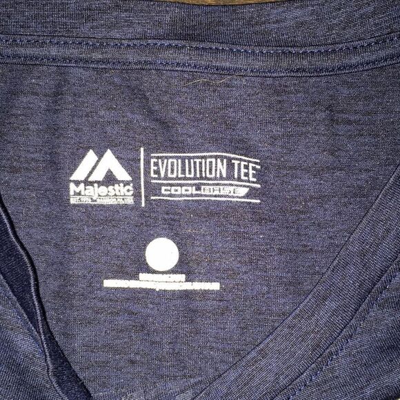 New Tampa Bay Rays team MLB evolution cool base Blue baseball shirt XL mens - Picture 3 of 3